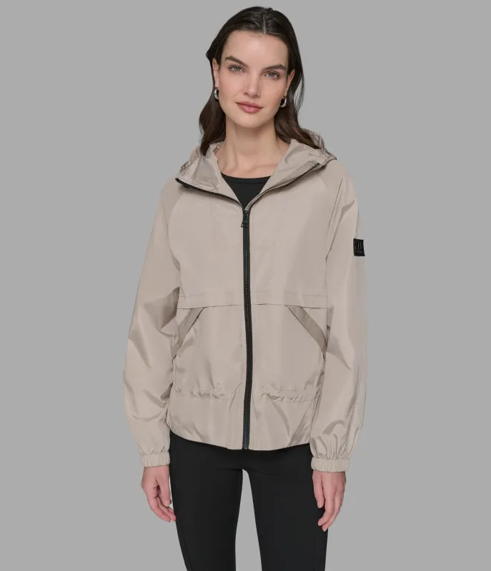PEPLUM BOMBER WITH HOOD sold by Karl Lagerfeld Paris