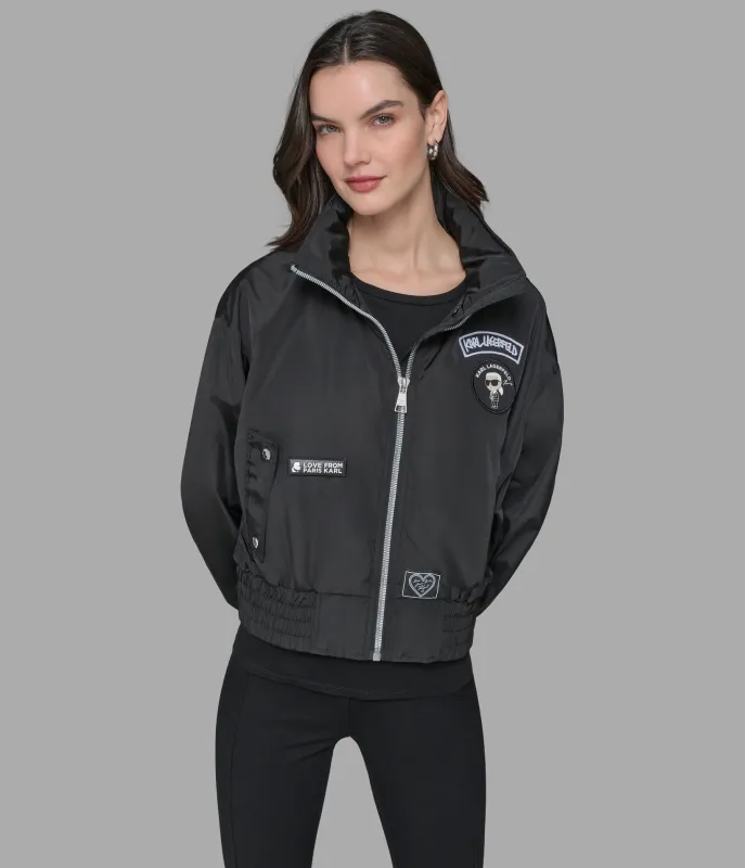 BOMBER JACKET WITH PATCHES sold by Karl Lagerfeld Paris