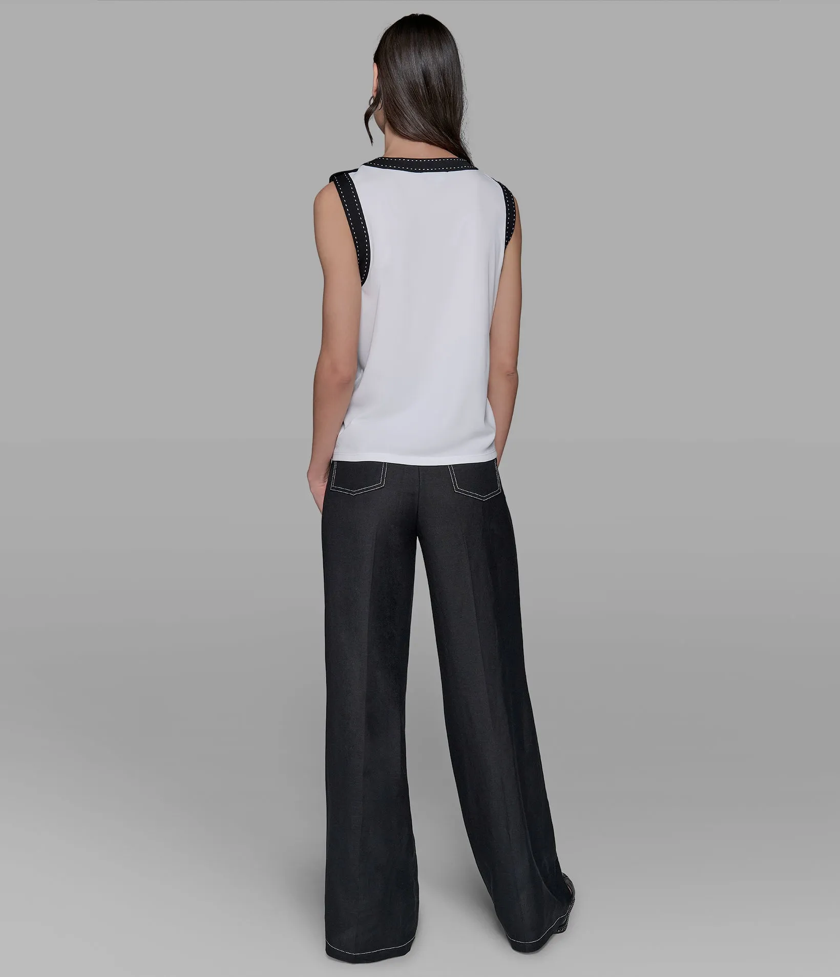 TANK TOP WITH BUTTON sold by Karl Lagerfeld Paris product image thumbnail 2