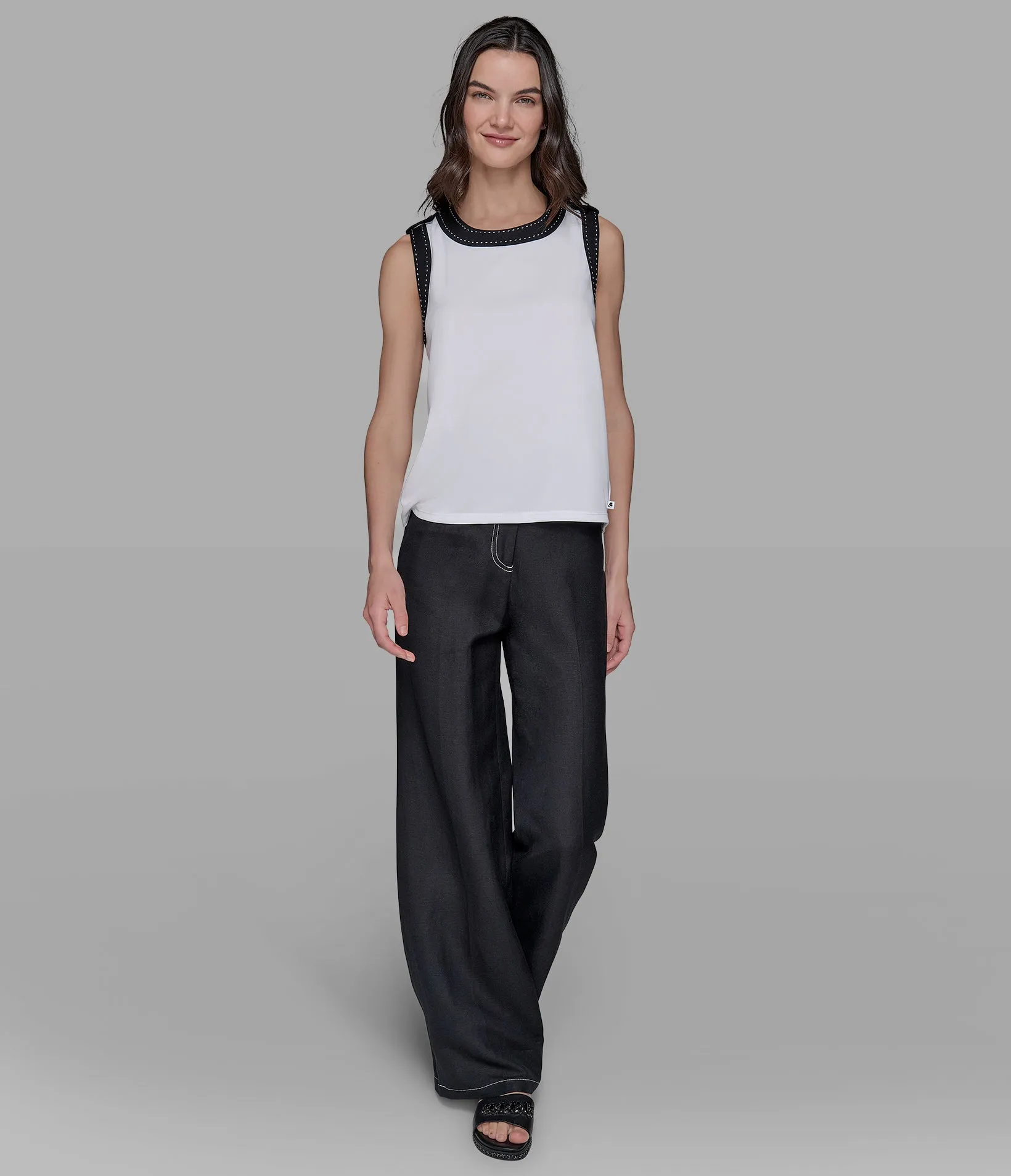 TANK TOP WITH BUTTON sold by Karl Lagerfeld Paris product image thumbnail 3