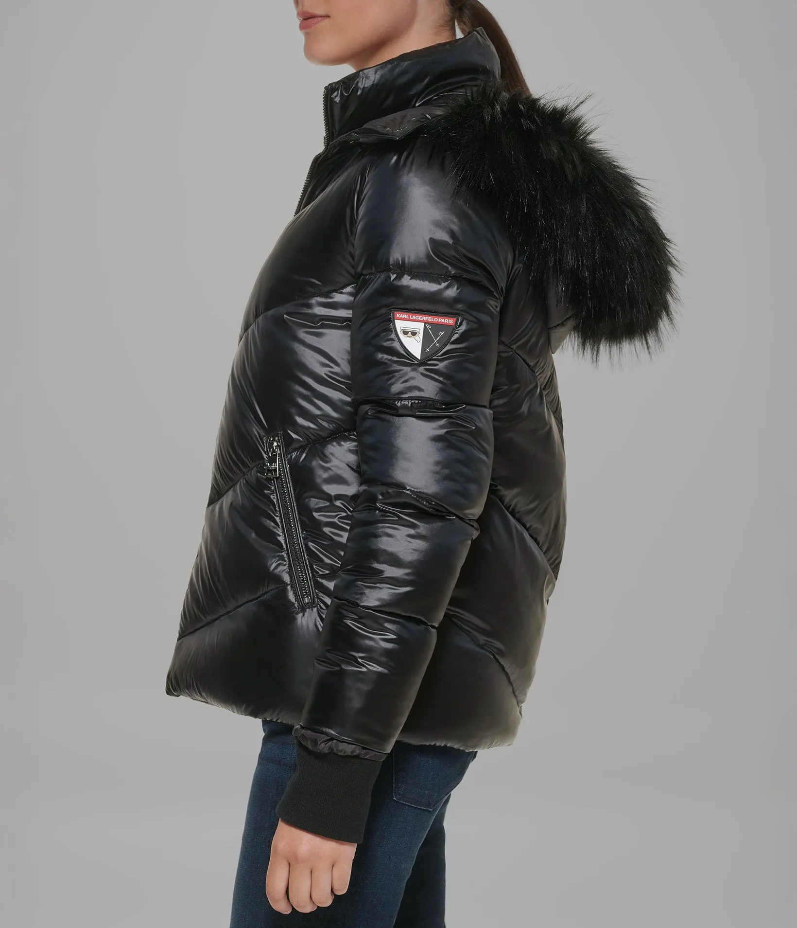 APRES SKI SHORT CHEVRON PUFFER sold by Karl Lagerfeld Paris product image thumbnail 2