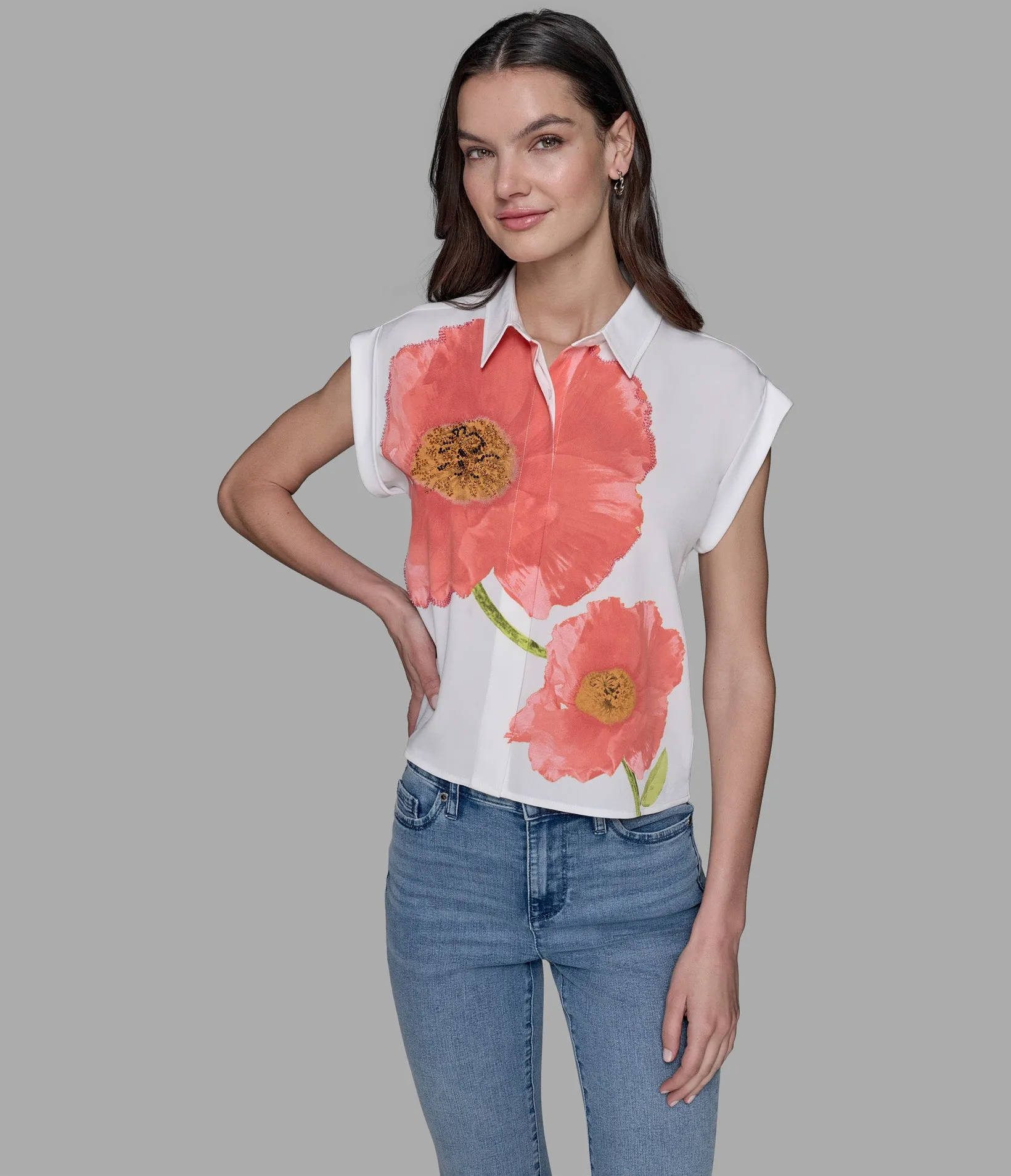 FLORAL SOFT BLOUSE sold by Karl Lagerfeld Paris