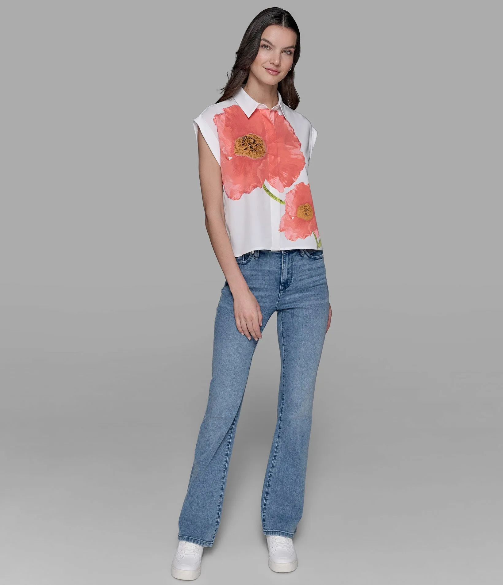 FLORAL SOFT BLOUSE sold by Karl Lagerfeld Paris product image thumbnail 3