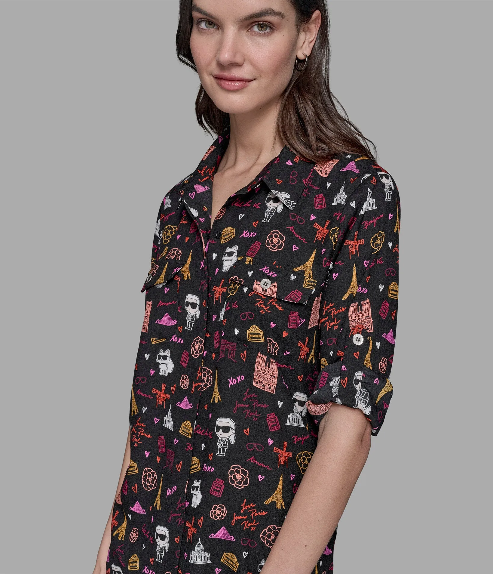 DUO IN PARIS WHIMSY BLOUSE sold by Karl Lagerfeld Paris product image thumbnail 5