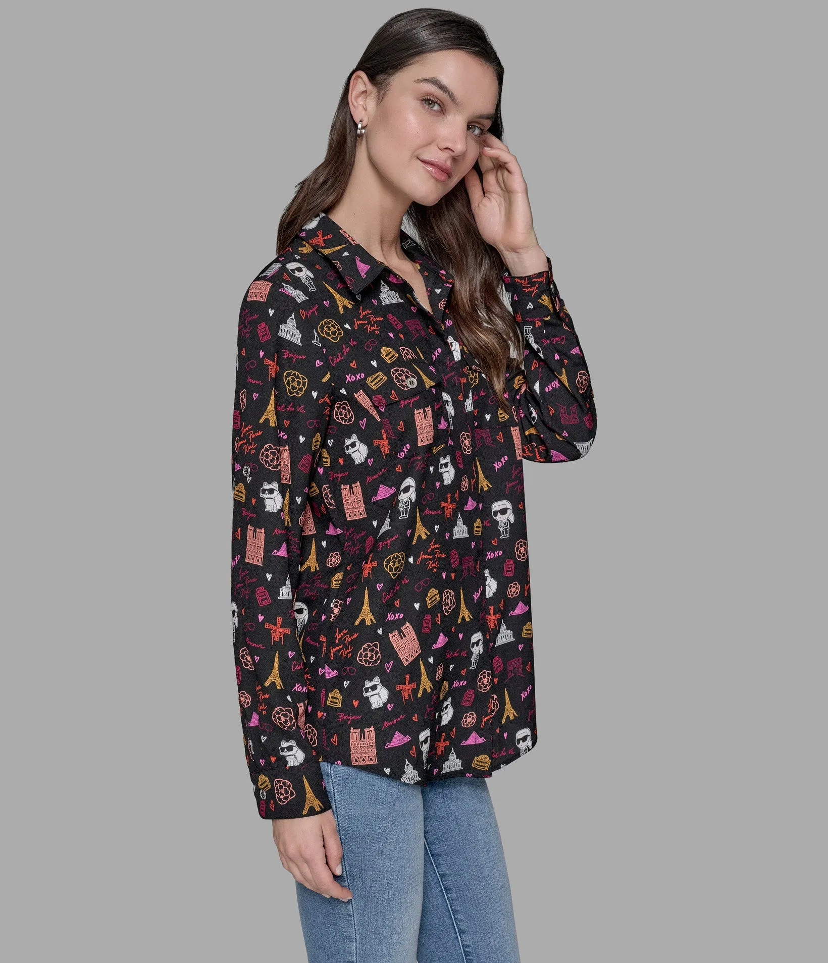 DUO IN PARIS WHIMSY BLOUSE sold by Karl Lagerfeld Paris product image thumbnail 4