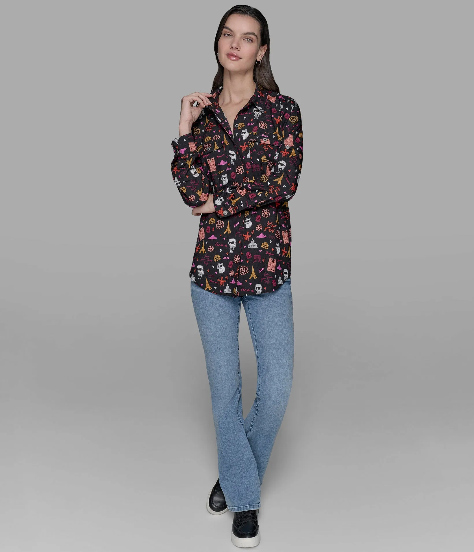 DUO IN PARIS WHIMSY BLOUSE sold by Karl Lagerfeld Paris product image thumbnail 3