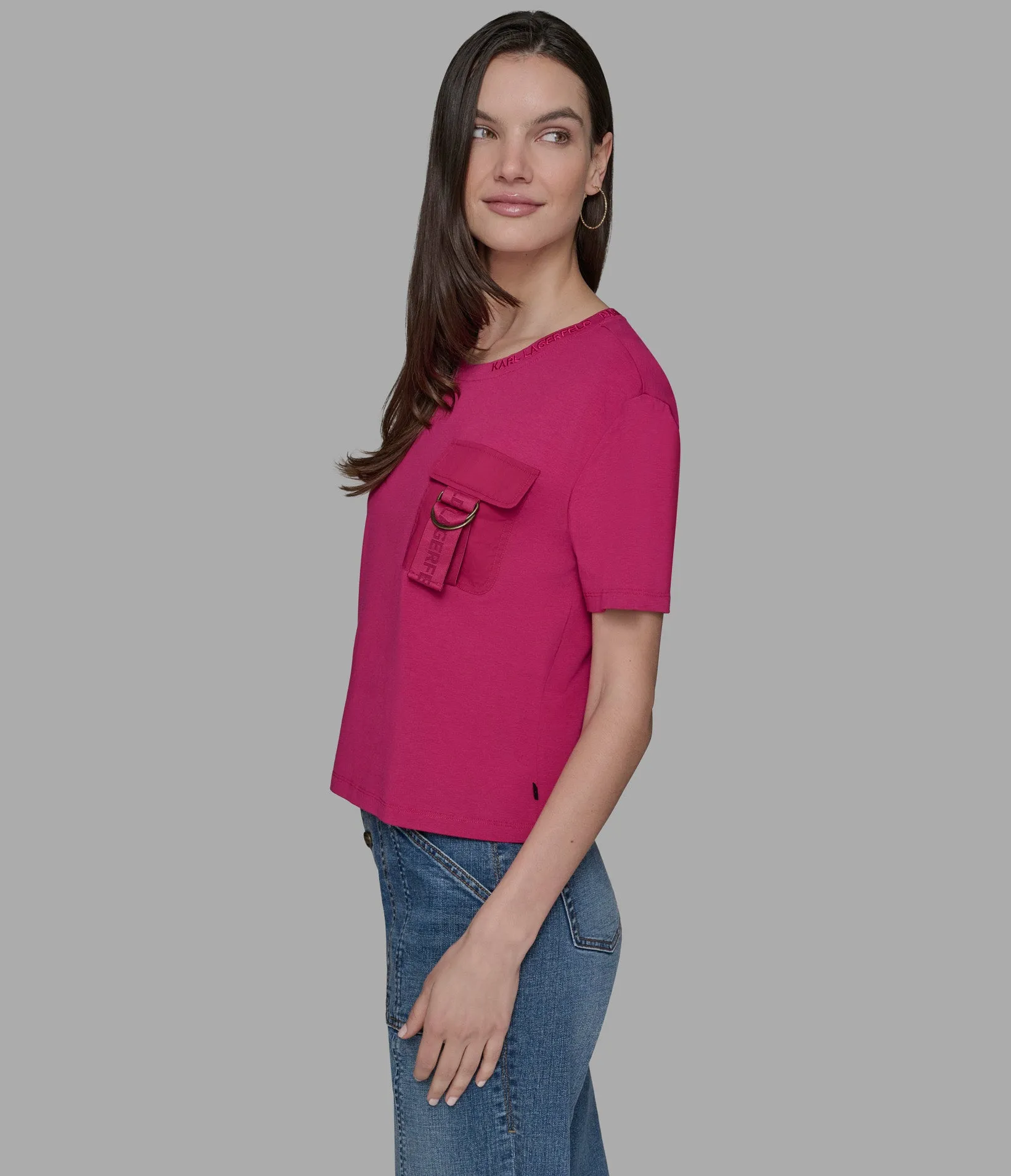 UTILITY POCKET TEE sold by Karl Lagerfeld Paris product image thumbnail 4