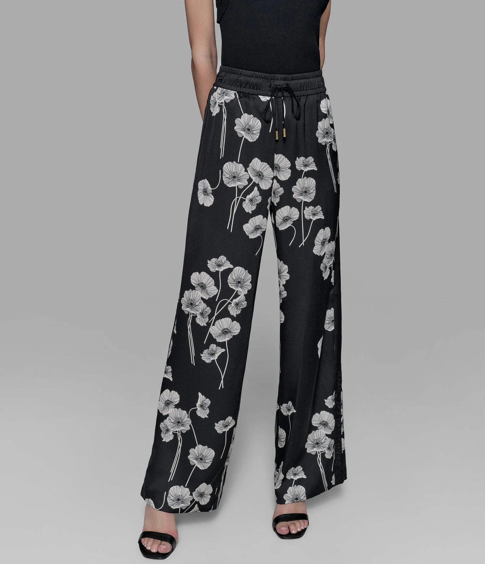SILKY WIDE LEG PANTS sold by Karl Lagerfeld Paris product image thumbnail 3