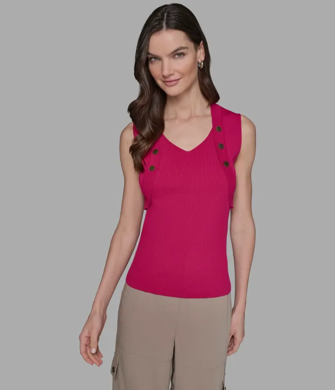 SWEATER TANK WITH BUTTONS sold by Karl Lagerfeld Paris