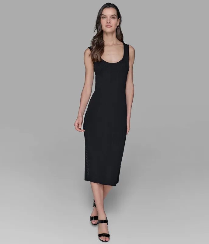 SLEEVELESS TONAL LOGO MIDI SWEATER DRESS sold by Karl Lagerfeld Paris