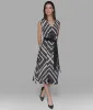 CHEVRON PRINT MIDI DRESS sold by Karl Lagerfeld Paris