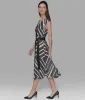 CHEVRON PRINT MIDI DRESS sold by Karl Lagerfeld Paris