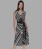 CHEVRON PRINT MIDI DRESS sold by Karl Lagerfeld Paris
