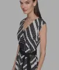 CHEVRON PRINT MIDI DRESS sold by Karl Lagerfeld Paris