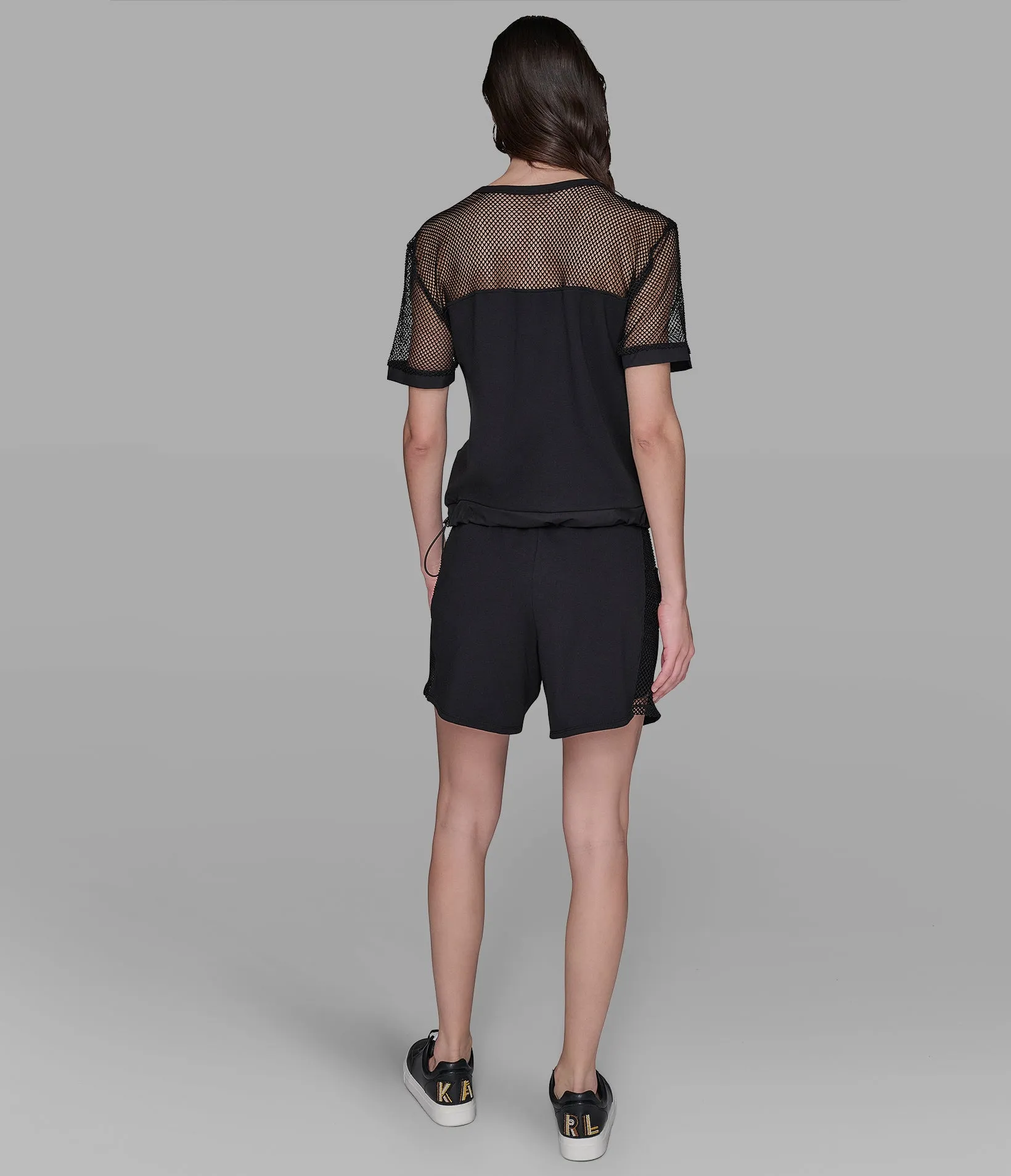 SHORT SLEEVE MESH LOGO TEE sold by Karl Lagerfeld Paris product image thumbnail 3