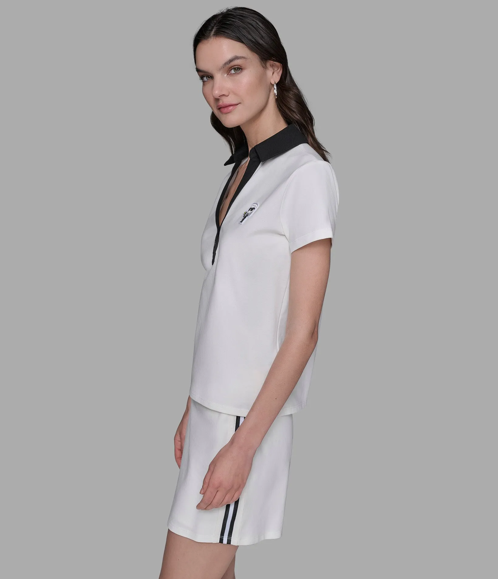 PIQUE ACTIVE POLO WITH KARL PATCH sold by Karl Lagerfeld Paris product image thumbnail 4