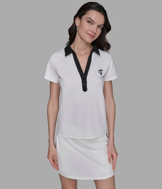 PIQUE ACTIVE POLO WITH KARL PATCH sold by Karl Lagerfeld Paris