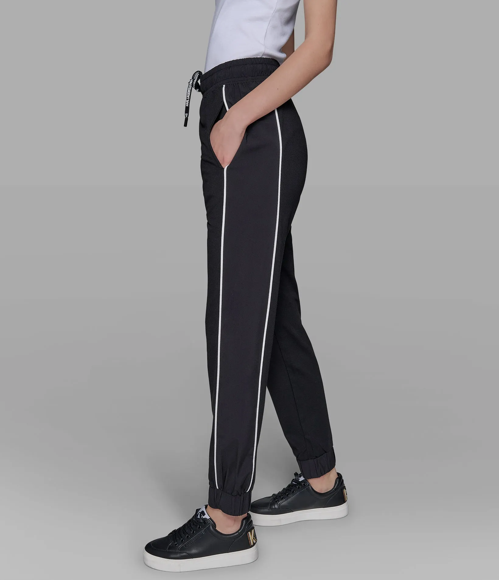 TIPPED FRENCH TERRY JOGGER sold by Karl Lagerfeld Paris product image thumbnail 5