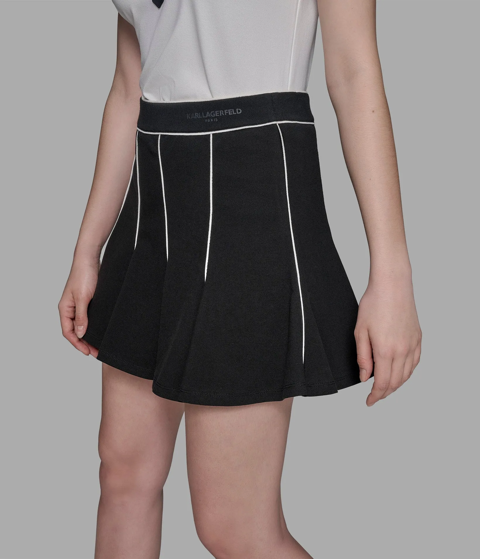 TIPPED TENNIS SKIRT sold by Karl Lagerfeld Paris product image thumbnail 5