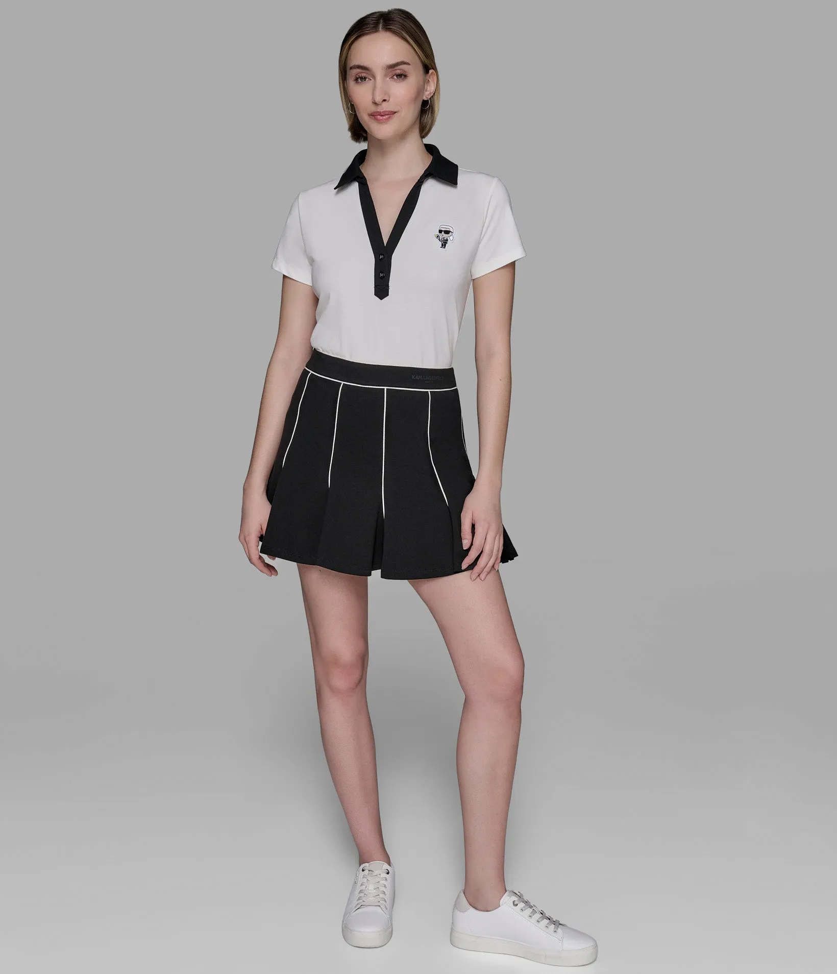 TIPPED TENNIS SKIRT sold by Karl Lagerfeld Paris