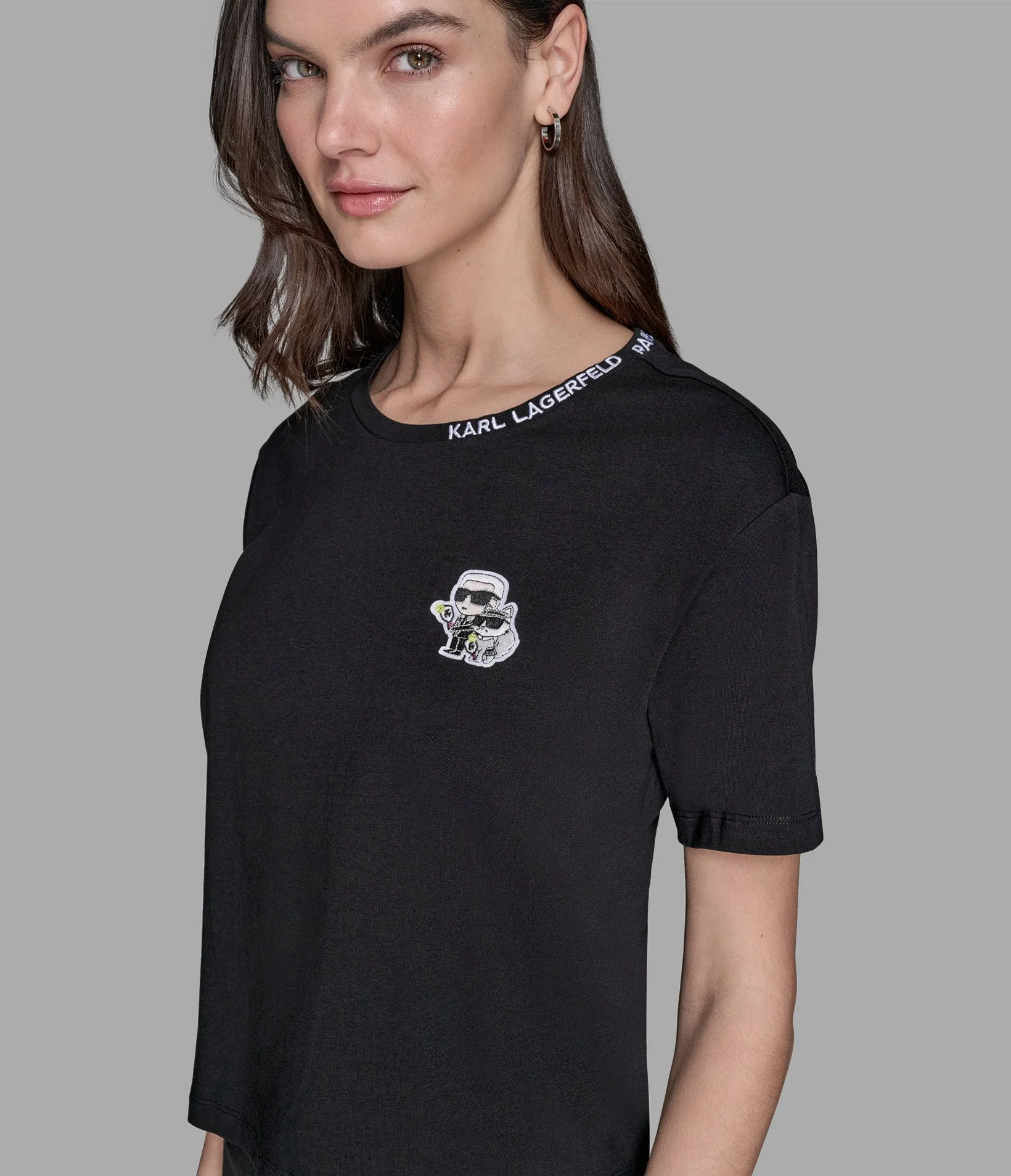 DUO PATCH TEE sold by Karl Lagerfeld Paris product image thumbnail 5
