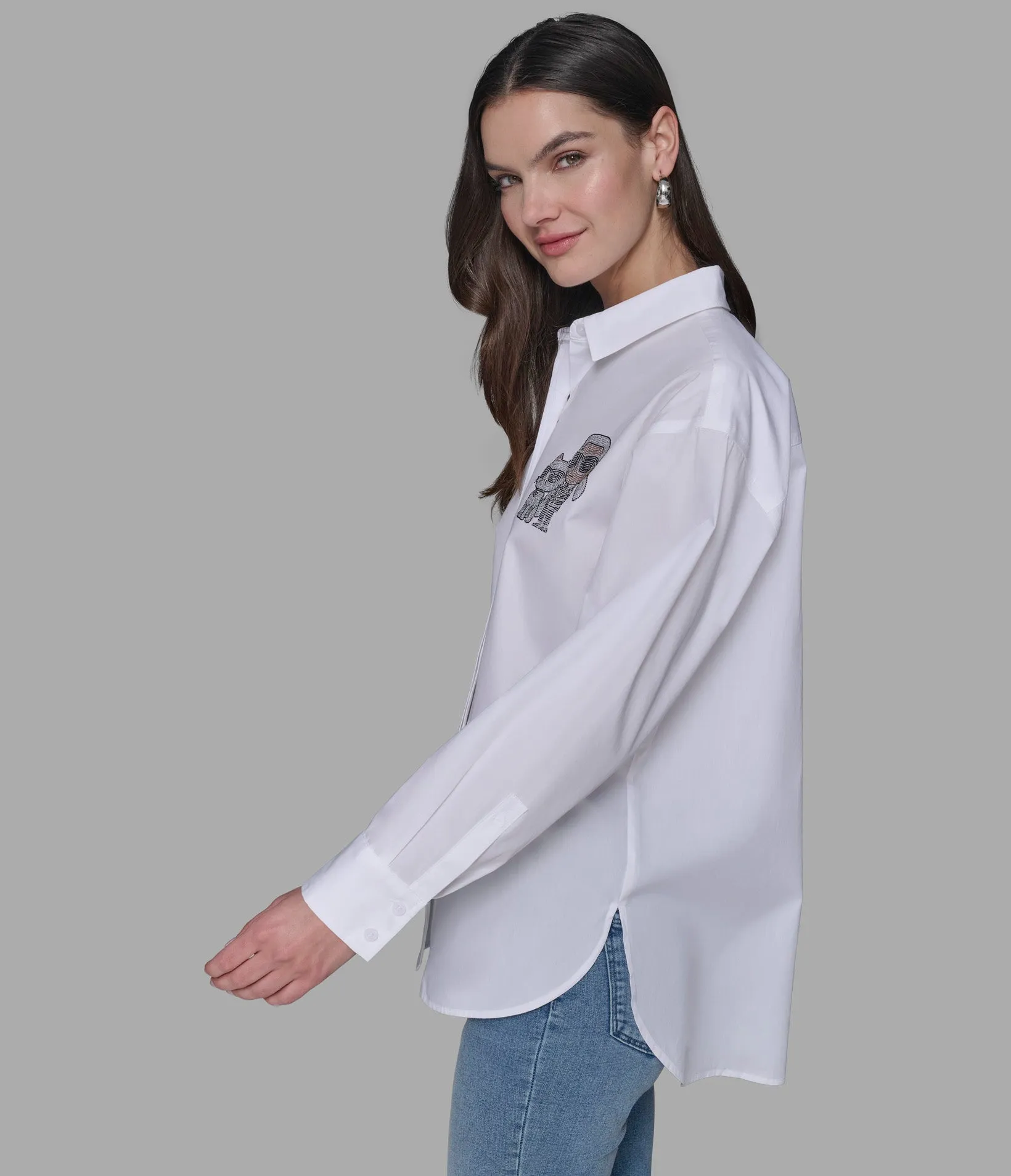 DUO POPLIN SHIRT sold by Karl Lagerfeld Paris product image thumbnail 4