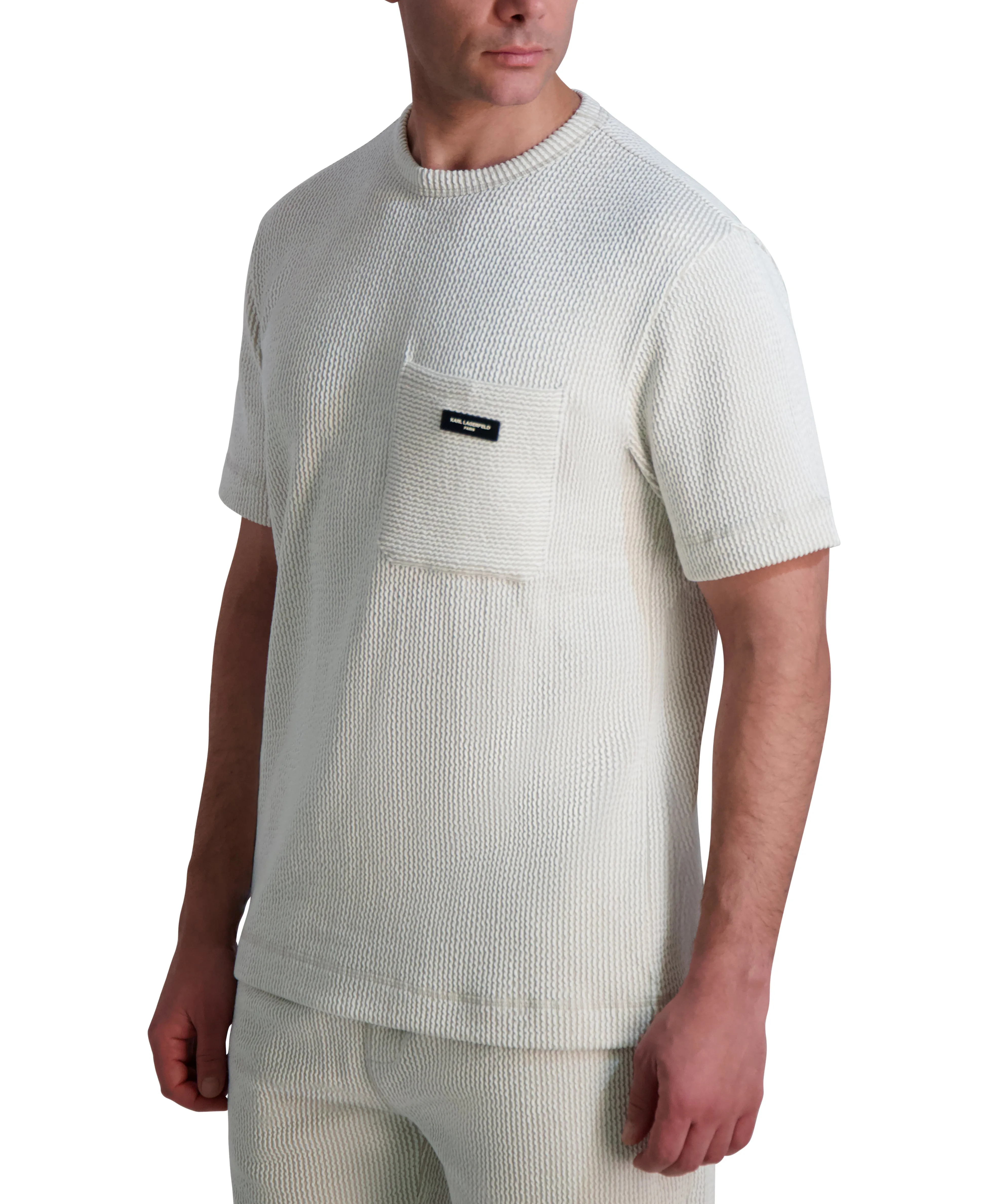 TEXTURED OVERSIZED TEE sold by Karl Lagerfeld Paris product image thumbnail 3
