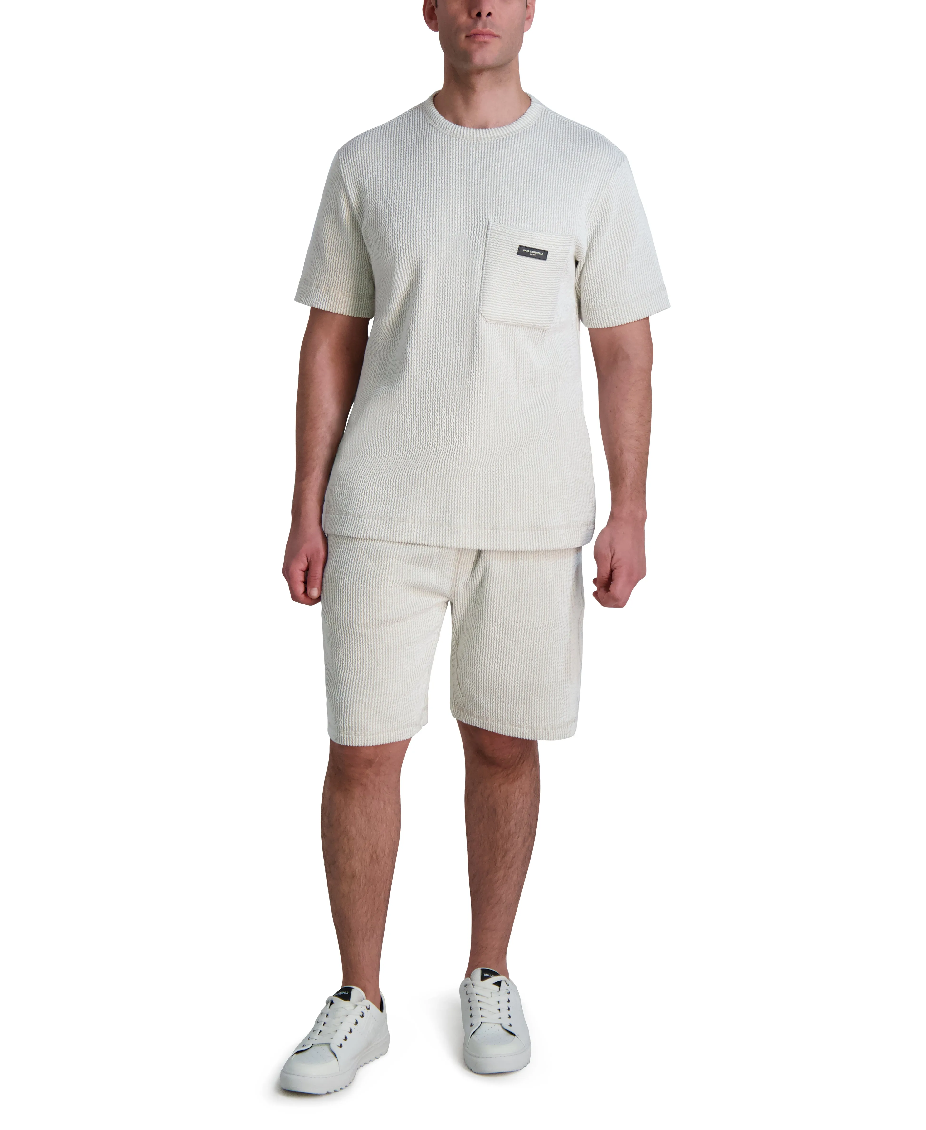 TEXTURED OVERSIZED TEE sold by Karl Lagerfeld Paris product image thumbnail 4