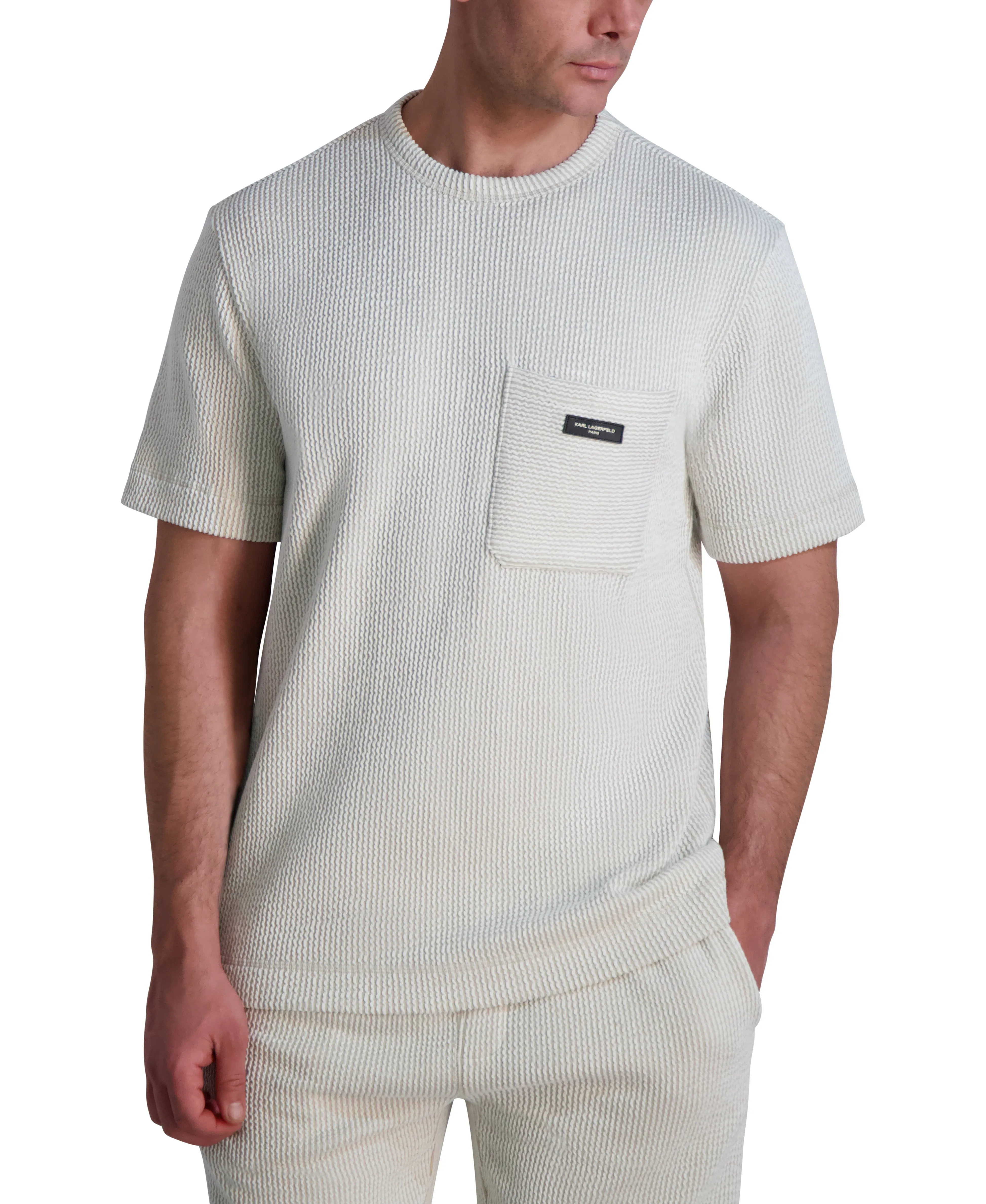 TEXTURED OVERSIZED TEE sold by Karl Lagerfeld Paris