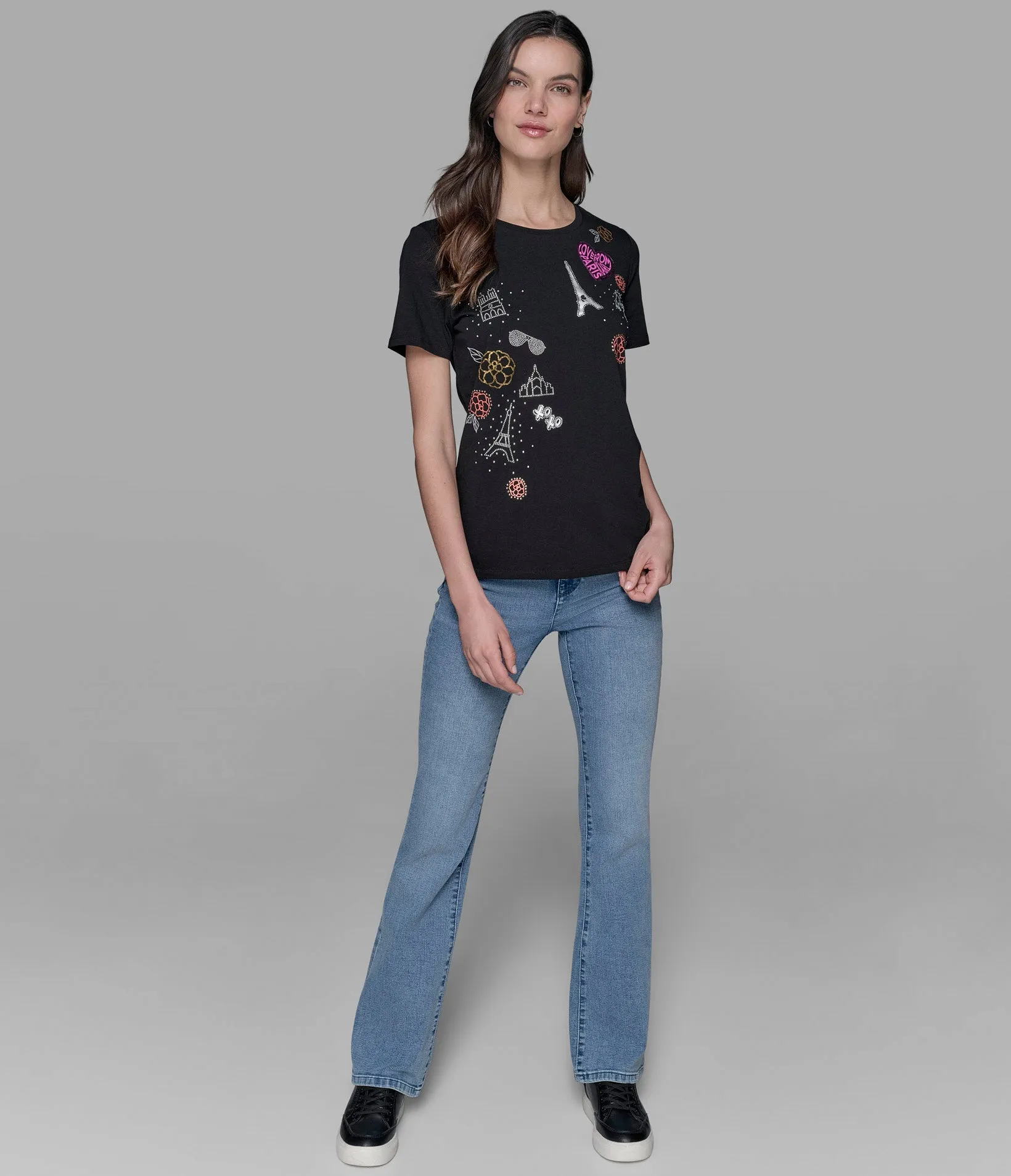 LUXE EMBELLISHED WHIMSY TEE sold by Karl Lagerfeld Paris product image thumbnail 3