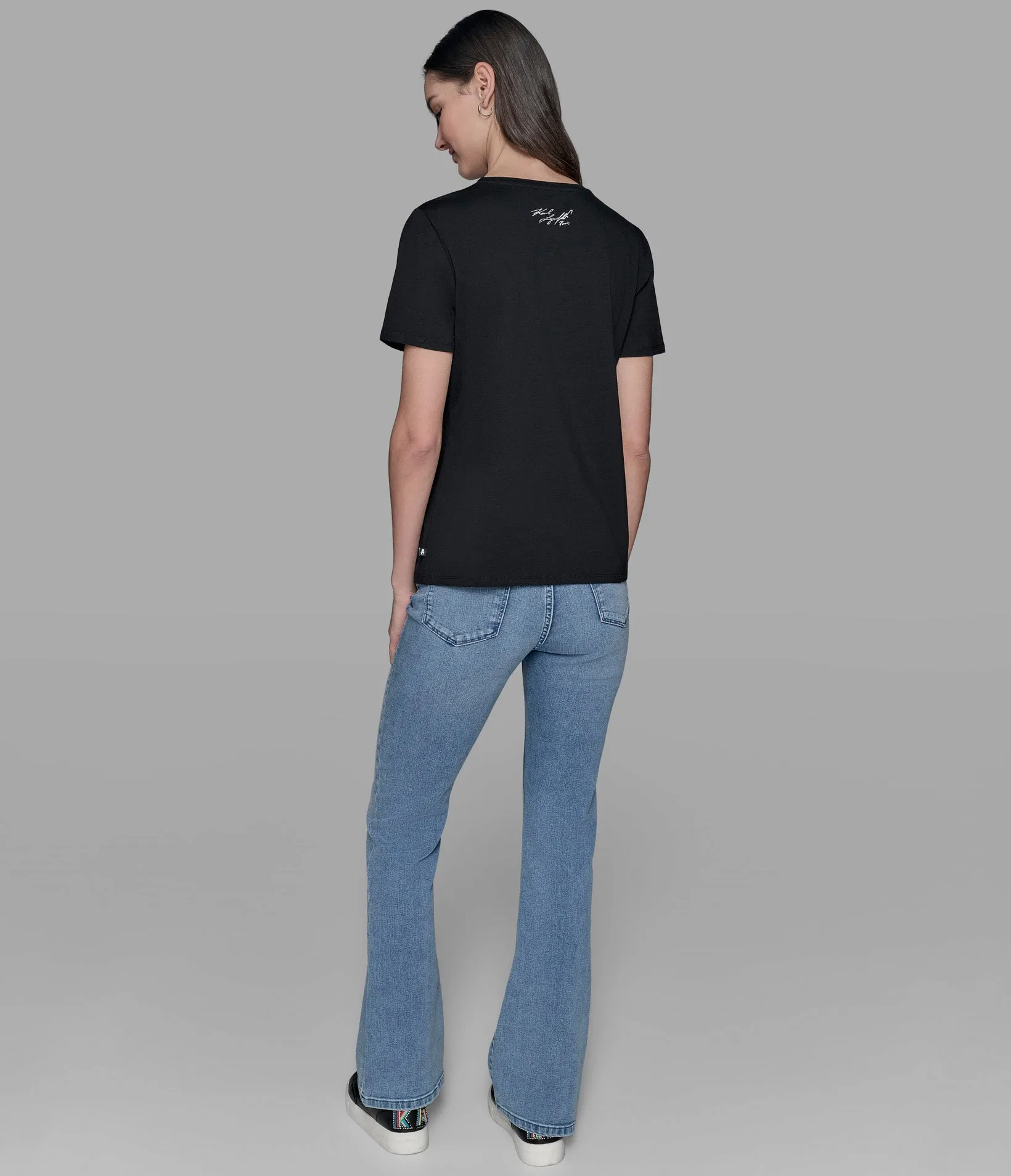 LUXE BONJOUR WHIMSY PINS TEE sold by Karl Lagerfeld Paris product image thumbnail 2