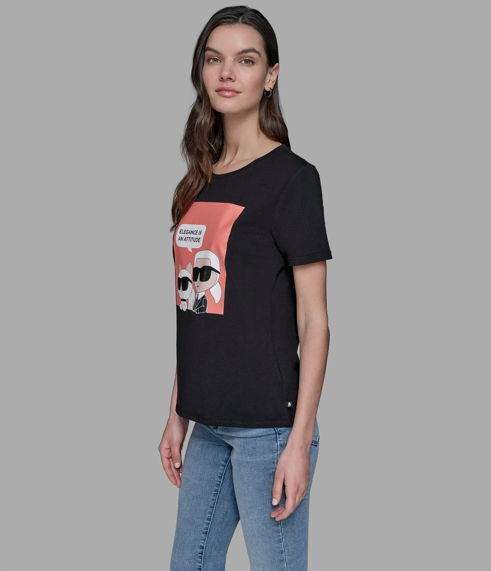 ELEGANCE QUOTE TEE sold by Karl Lagerfeld Paris product image thumbnail 4