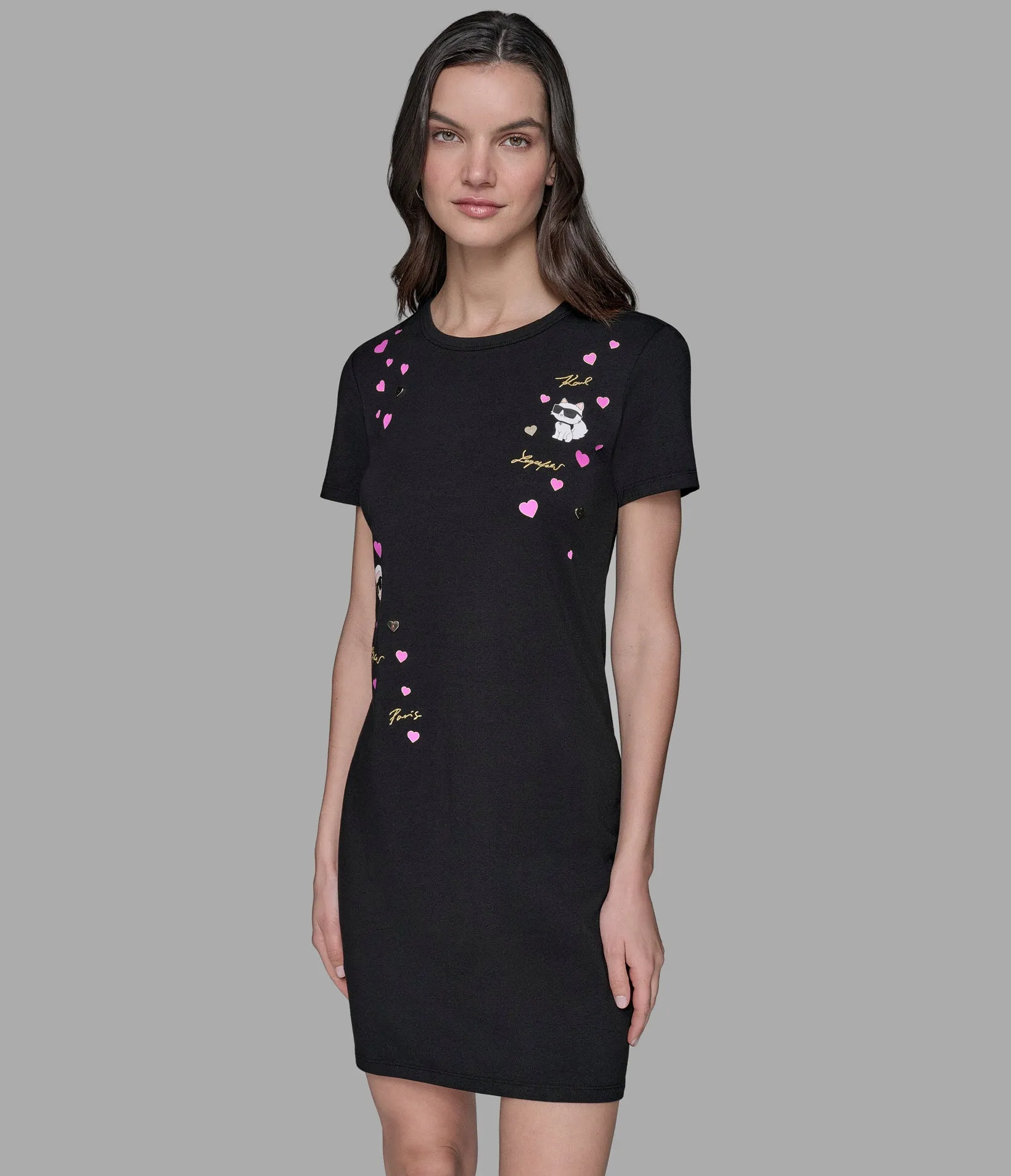 CATE PINS T-SHIRT DRESS sold by Karl Lagerfeld Paris product image thumbnail 4