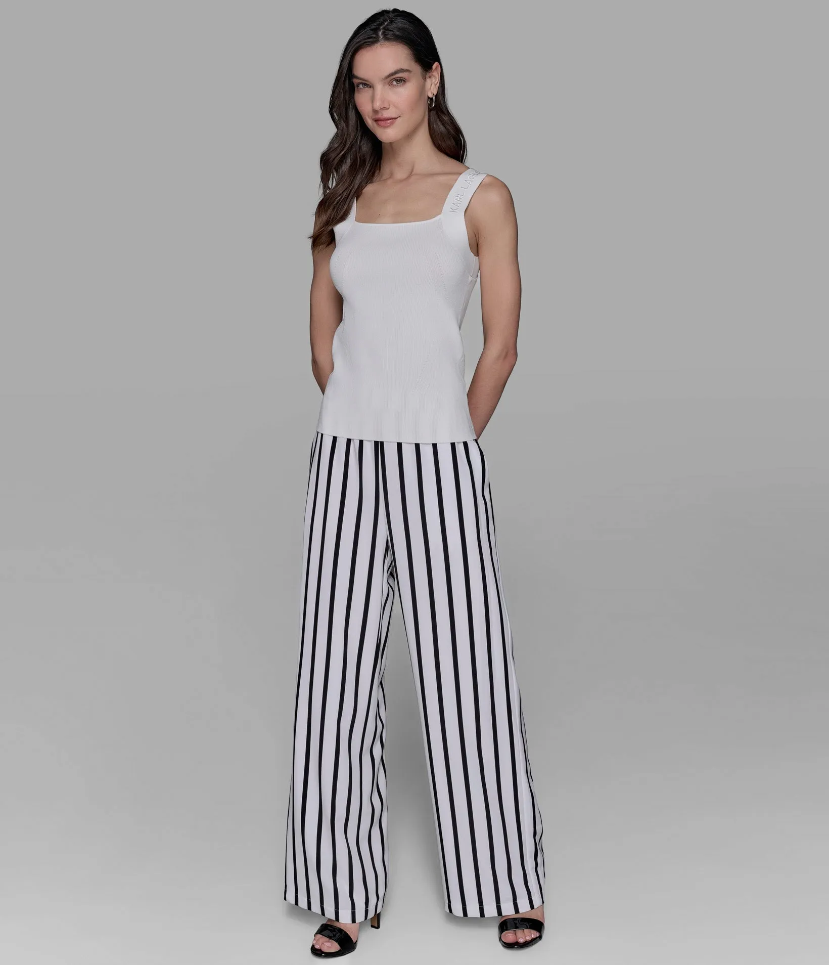 LOGO STRAP SWEATER TANK sold by Karl Lagerfeld Paris product image thumbnail 3