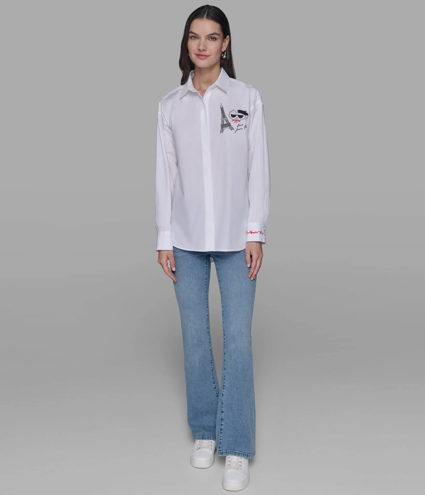 CHOUPETTE IN PARIS POPLIN SHIRT sold by Karl Lagerfeld Paris product image thumbnail 4