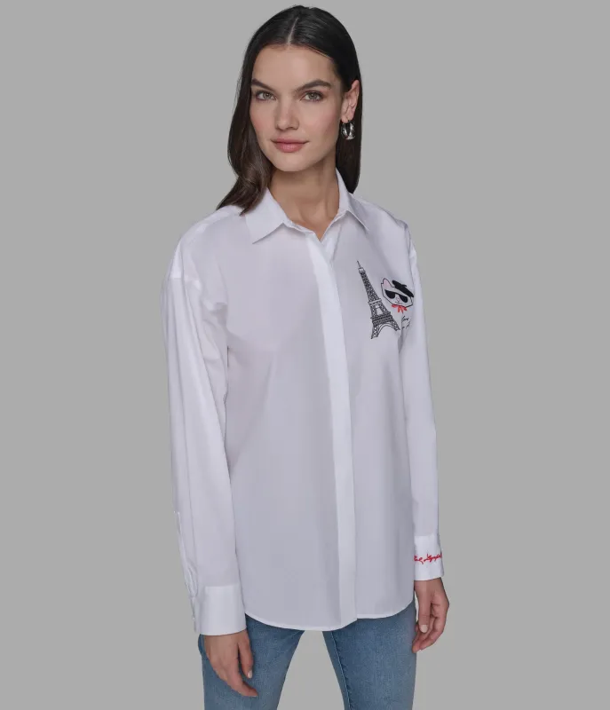 CHOUPETTE IN PARIS POPLIN SHIRT sold by Karl Lagerfeld Paris