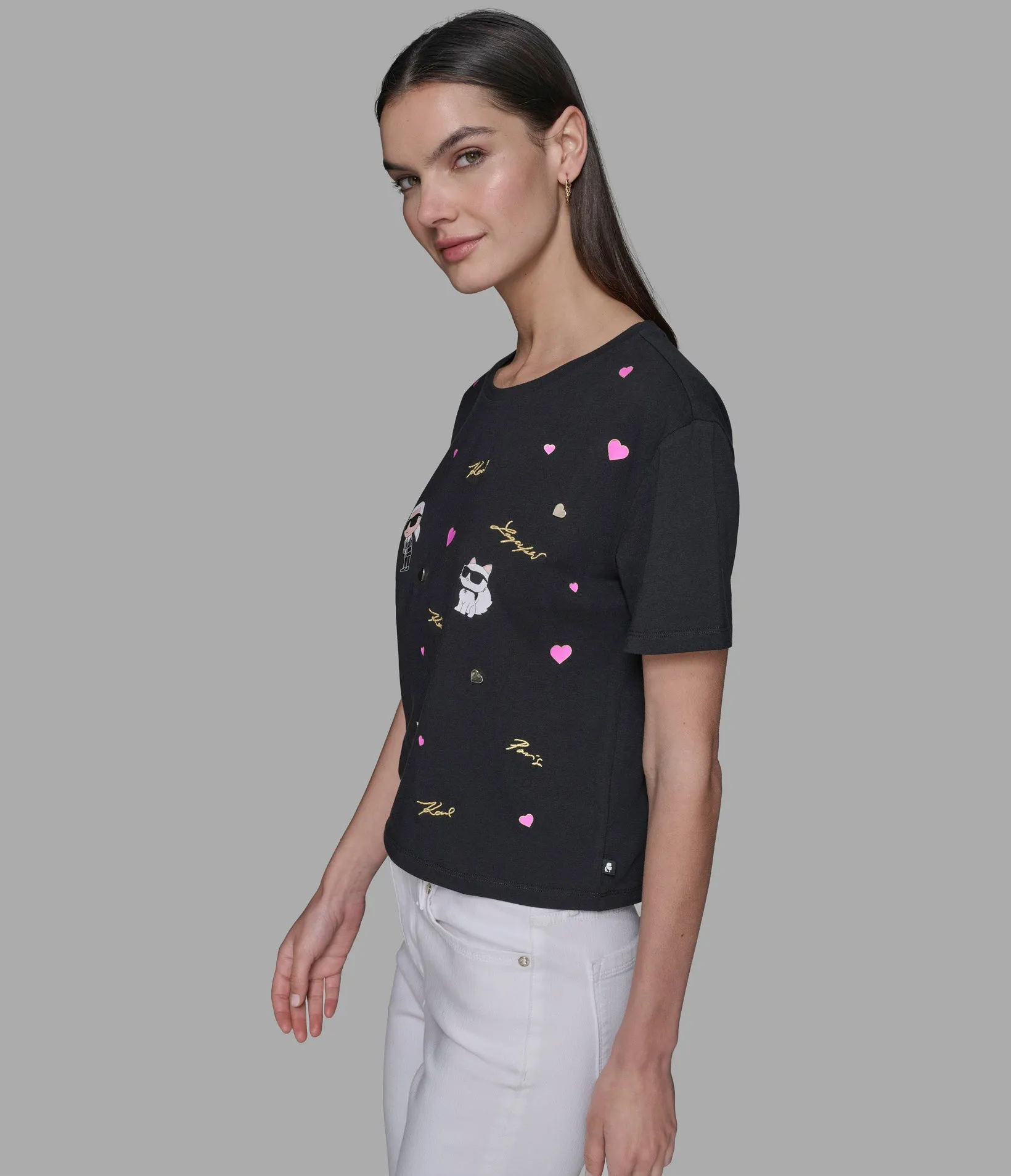 CATE PINS TEE sold by Karl Lagerfeld Paris product image thumbnail 4