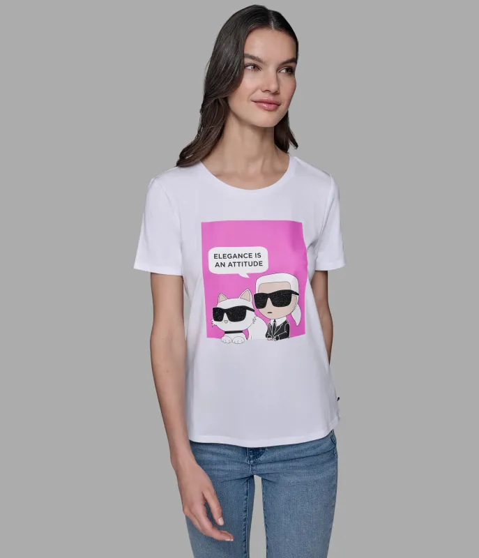 ELEGANCE QUOTE TEE sold by Karl Lagerfeld Paris