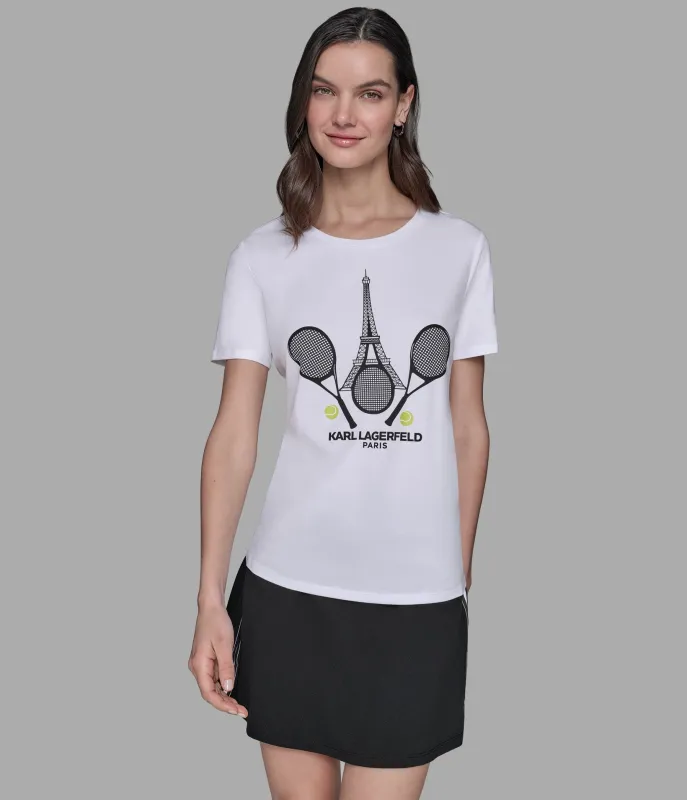 PARIS RACQUET TEE sold by Karl Lagerfeld Paris
