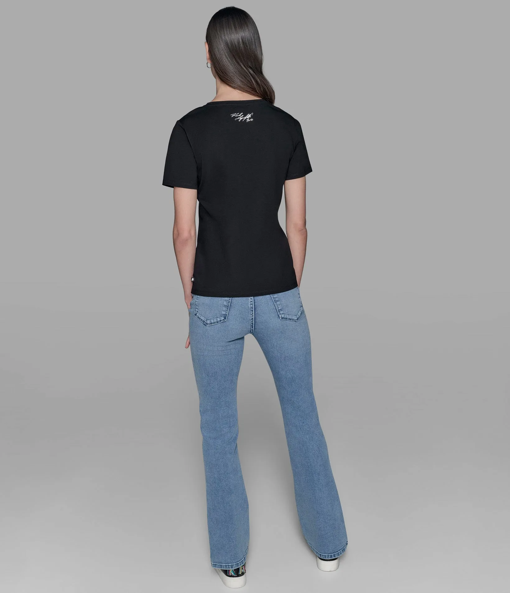 LUXE EMBELLISHED EIFFEL TOWER TEE sold by Karl Lagerfeld Paris product image thumbnail 2