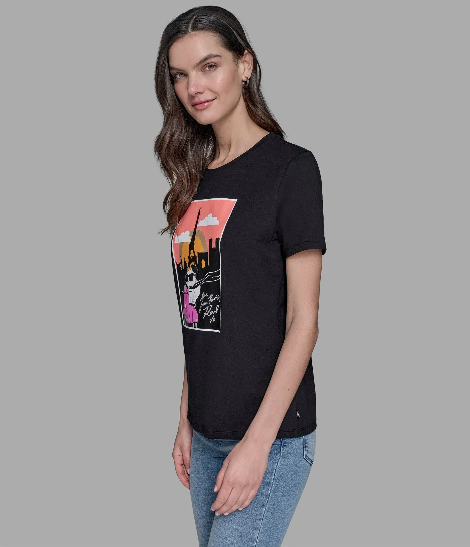 CHOUPETTE VESPA TEE sold by Karl Lagerfeld Paris product image thumbnail 4