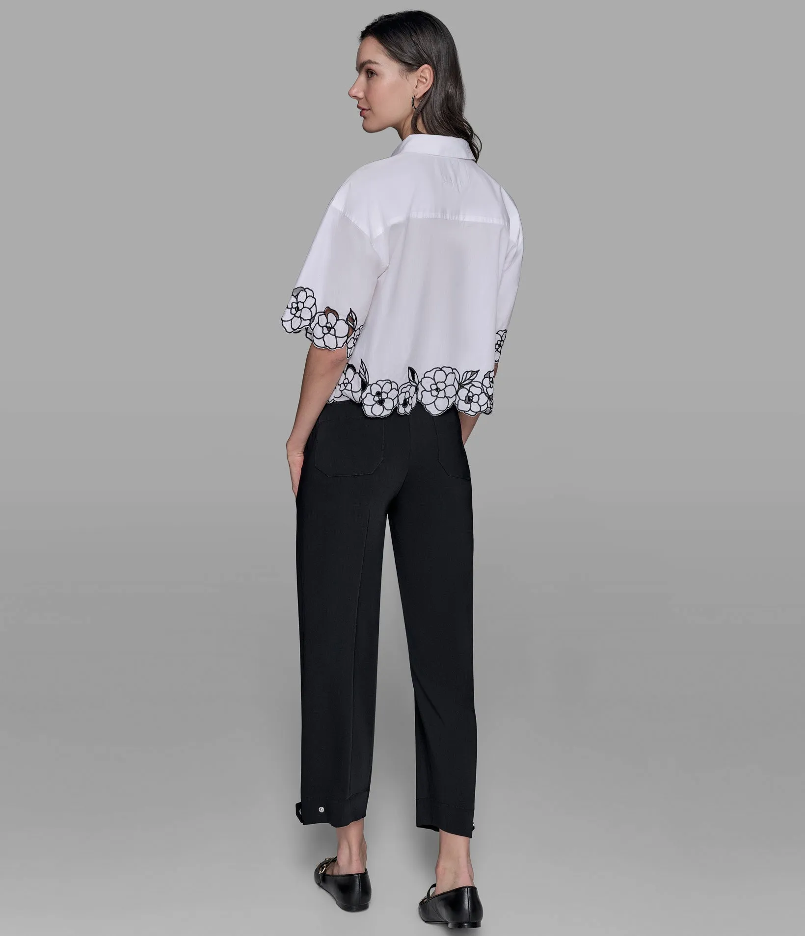 FLORAL OUTLINE POPLIN SHIRT sold by Karl Lagerfeld Paris product image thumbnail 2