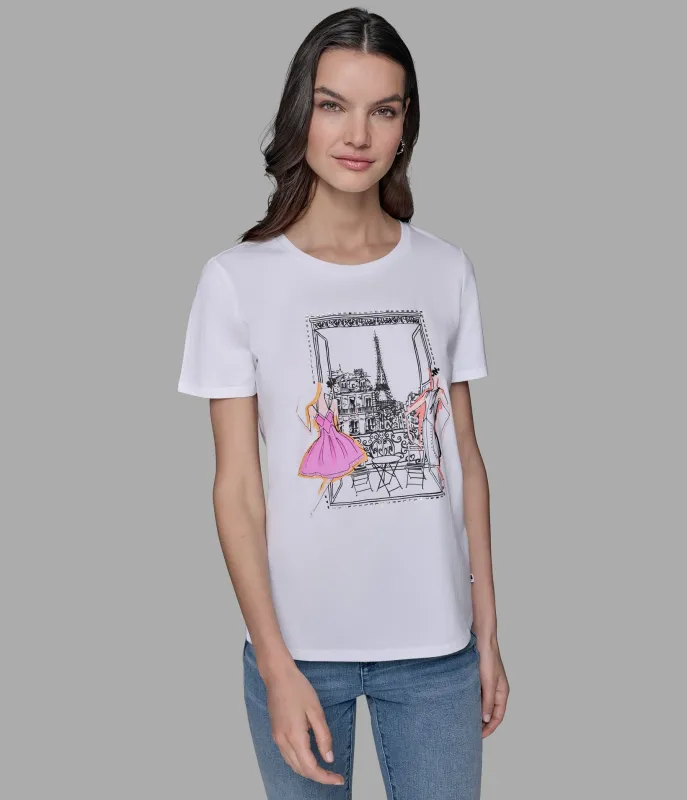 PARIS SCENE TEE sold by Karl Lagerfeld Paris