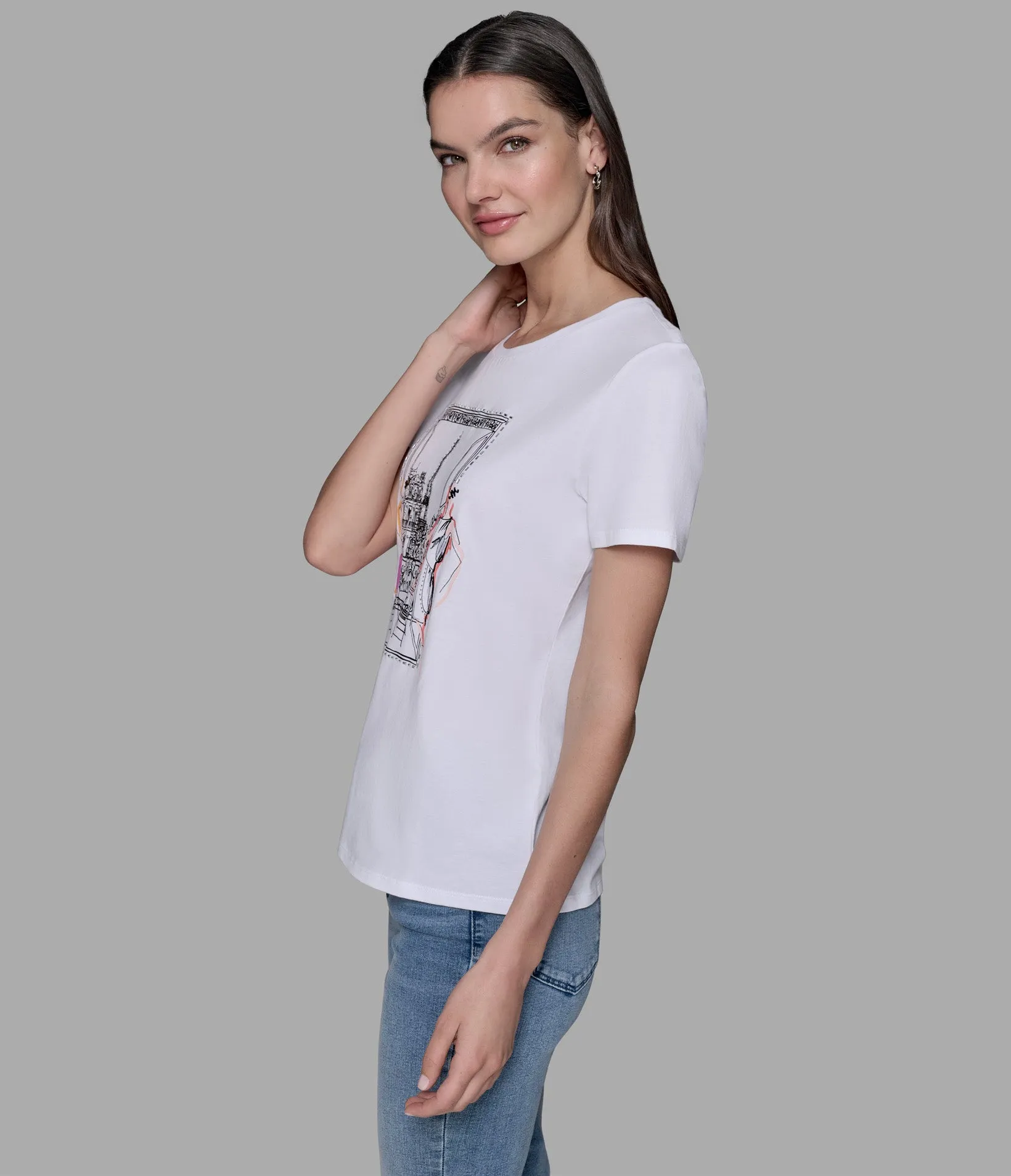 PARIS SCENE TEE sold by Karl Lagerfeld Paris product image thumbnail 4