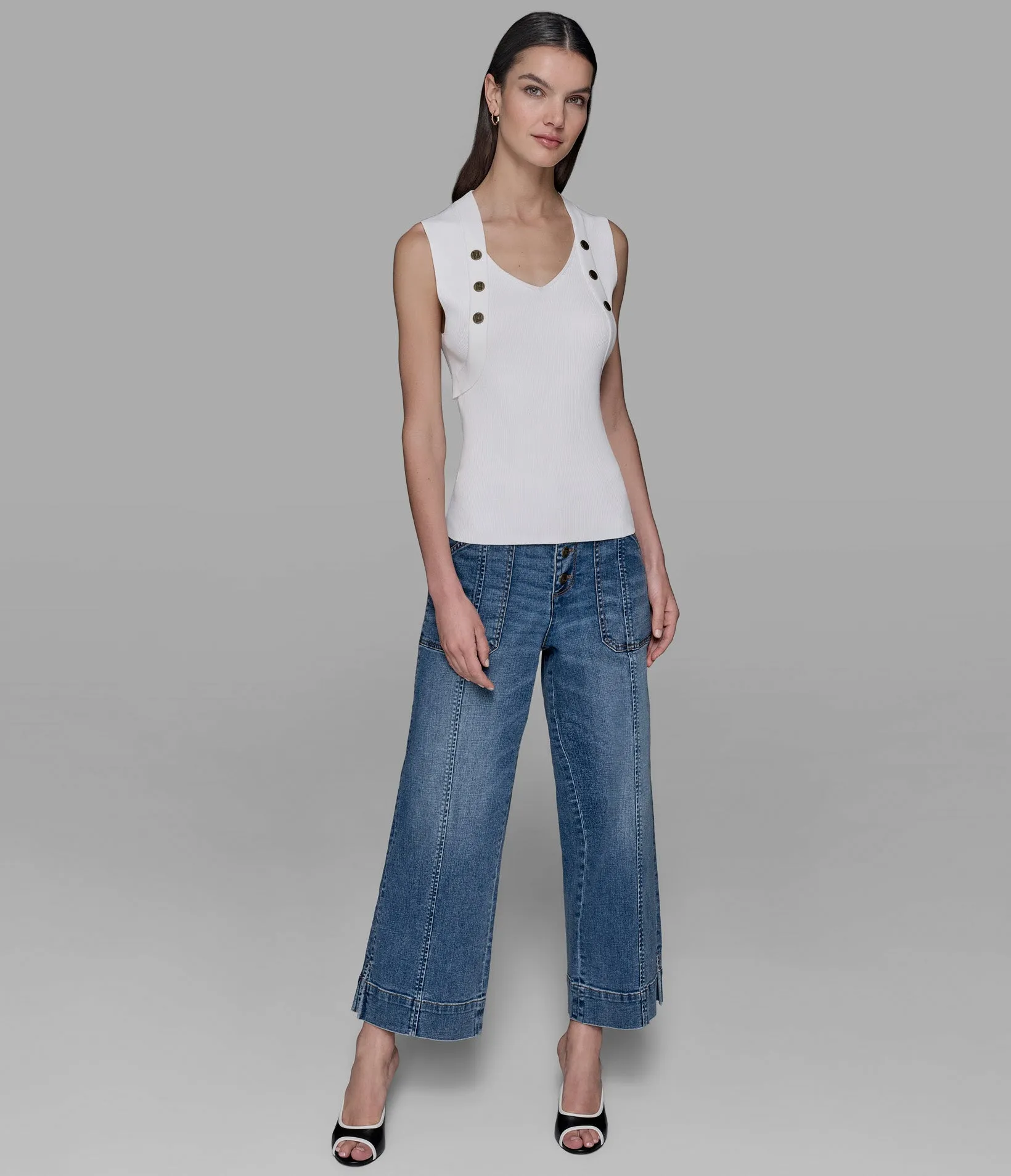 SWEATER TANK WITH BUTTONS sold by Karl Lagerfeld Paris product image thumbnail 3