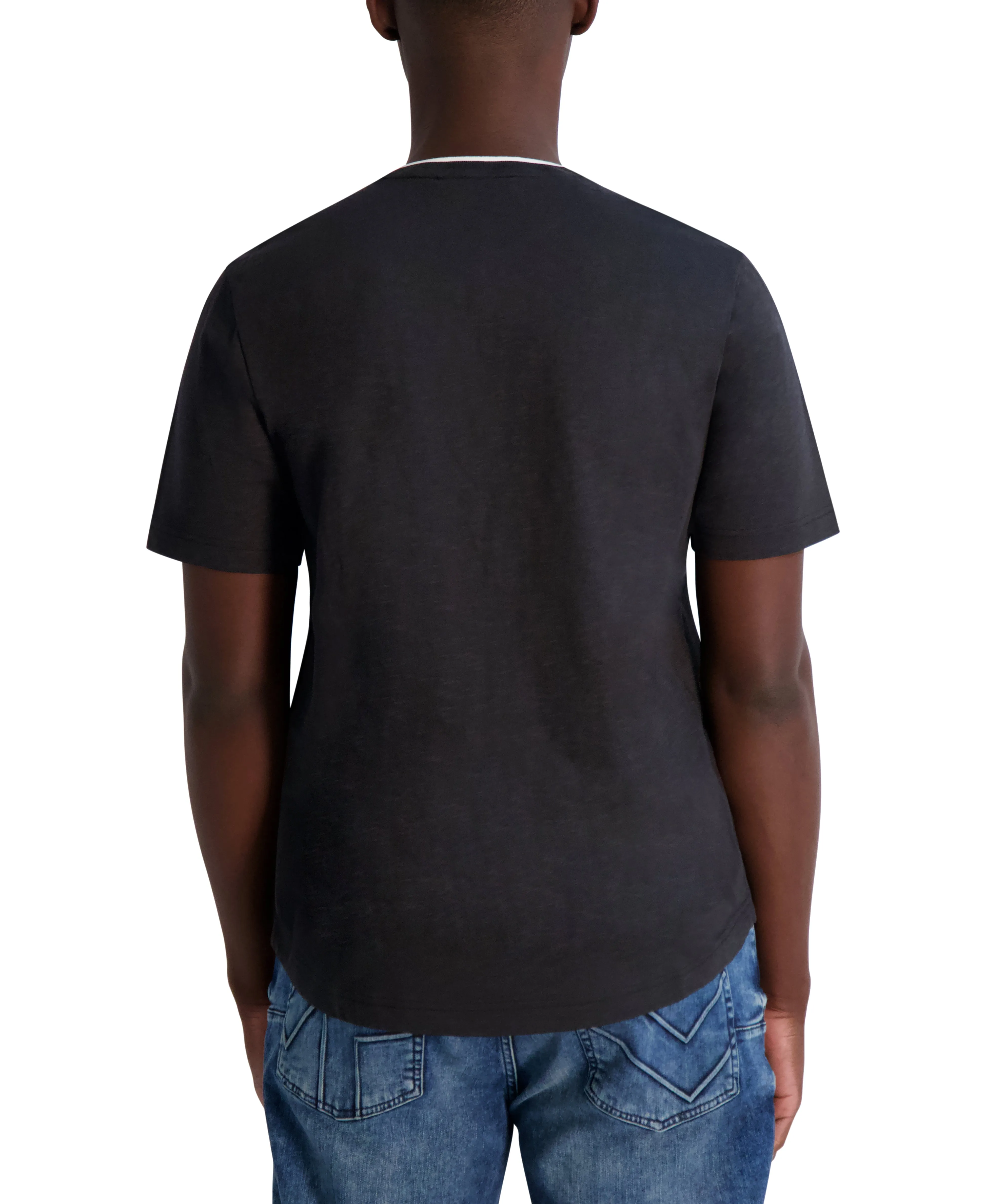 KARL LOGO PLATE HENLEY TEE sold by Karl Lagerfeld Paris product image thumbnail 2