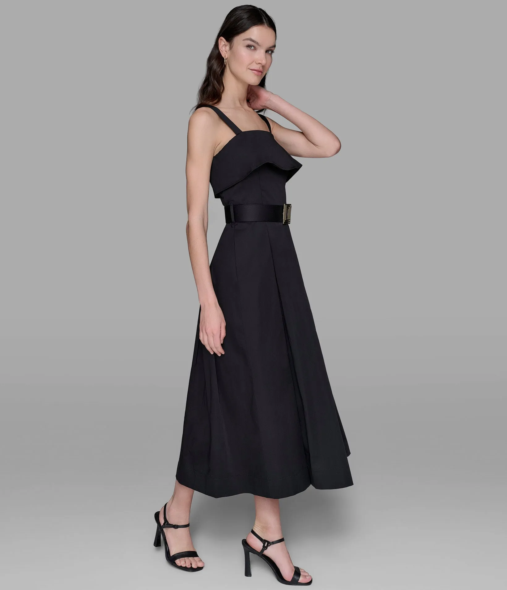 BELTED MIDI DRESS sold by Karl Lagerfeld Paris product image thumbnail 2