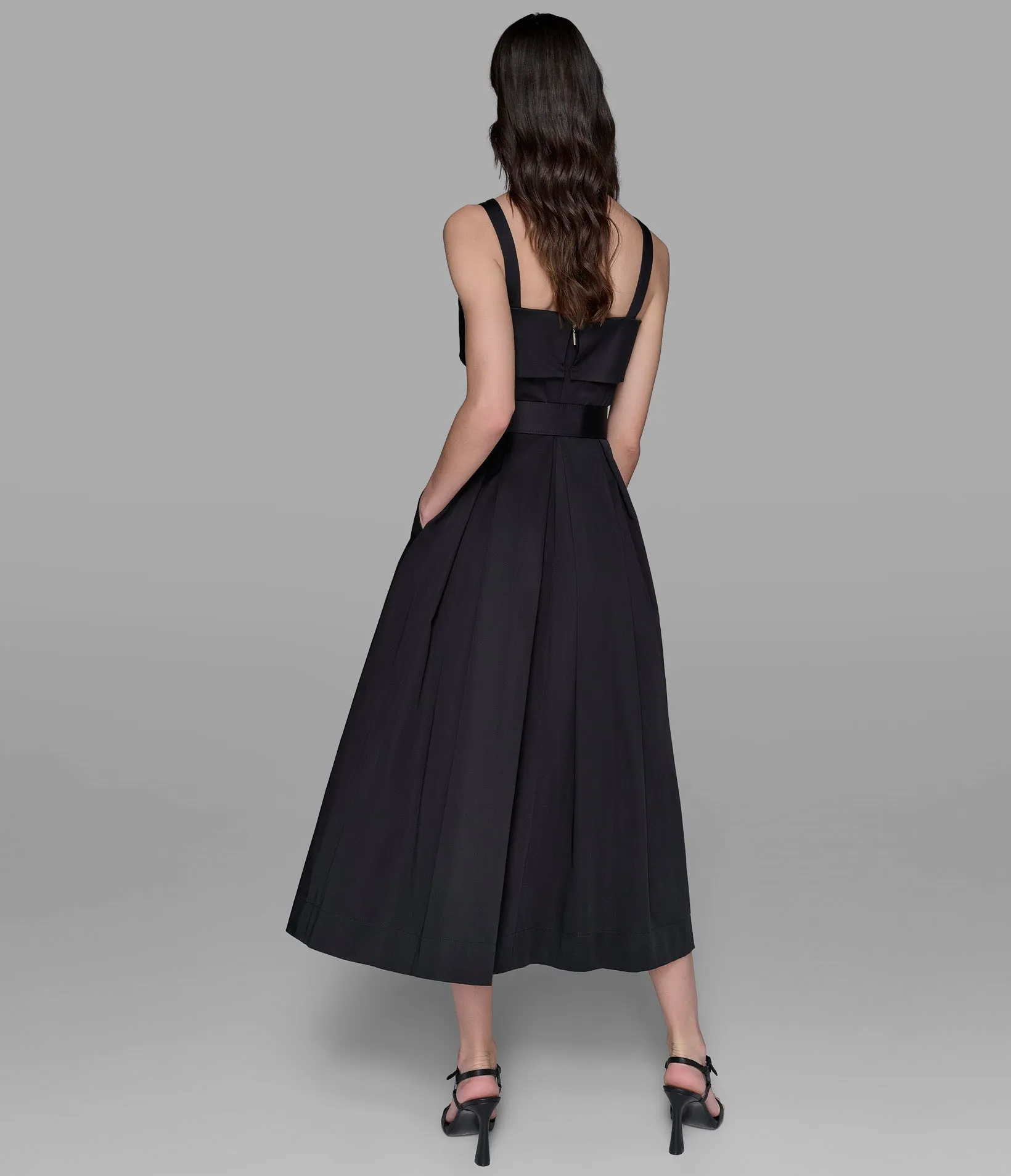 BELTED MIDI DRESS sold by Karl Lagerfeld Paris product image thumbnail 3