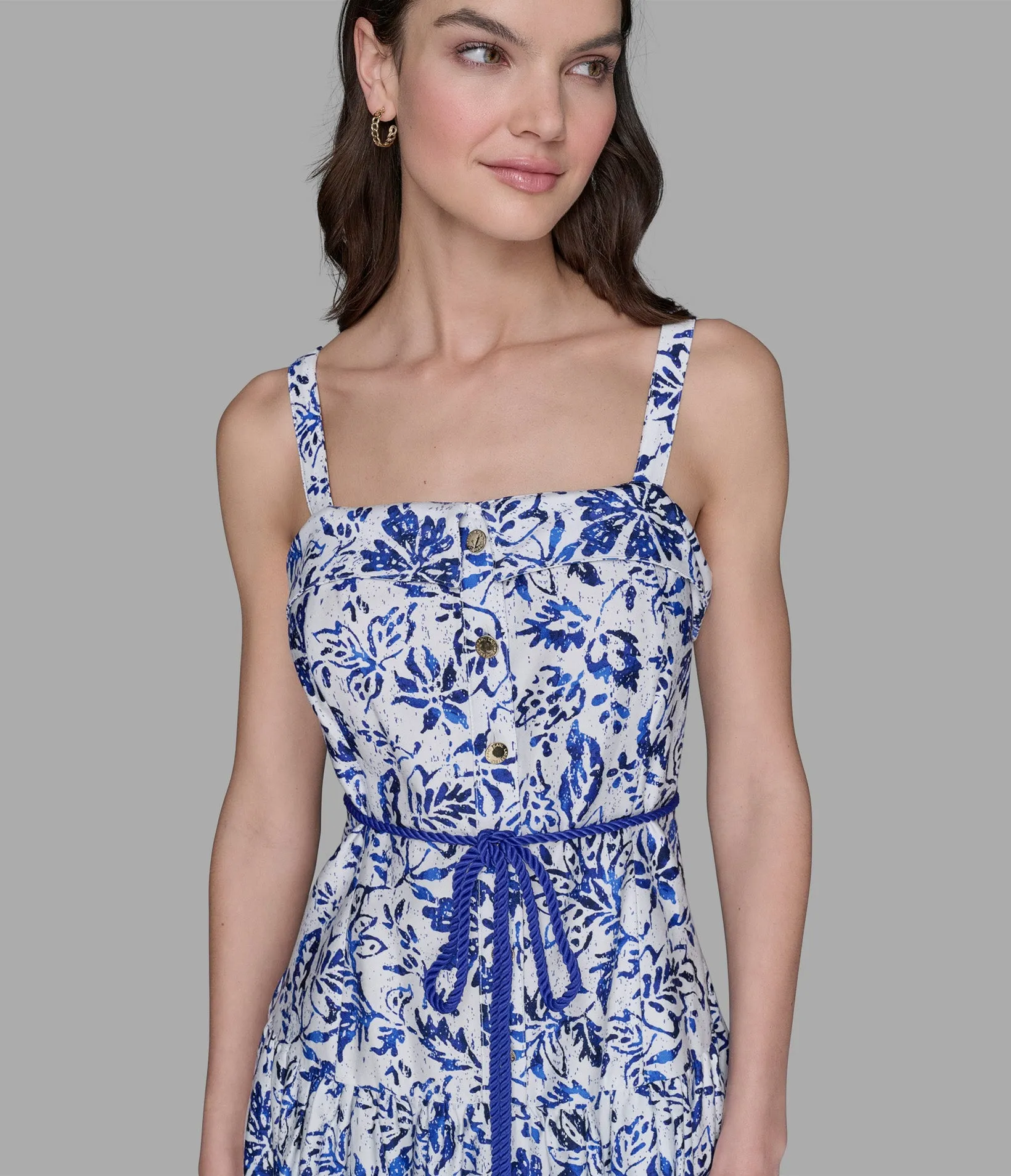 PRINTED MAXI DRESS WITH BELT sold by Karl Lagerfeld Paris product image thumbnail 5