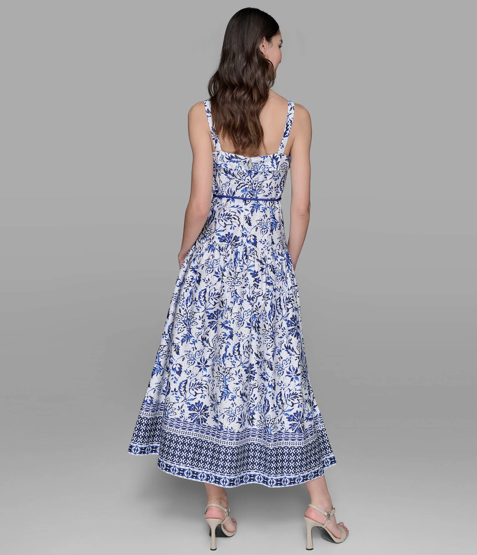 PRINTED MAXI DRESS WITH BELT sold by Karl Lagerfeld Paris product image thumbnail 2